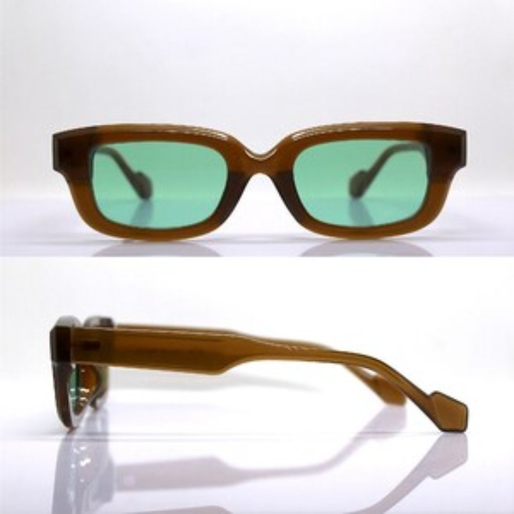 Italian Imported Low Rectangular Sunglasses NWOT